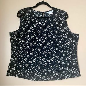 Vintage | Sleeveless floral top